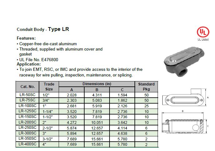 1/2 in. LL Conduit Body 1/2 in. LL Conduit Body