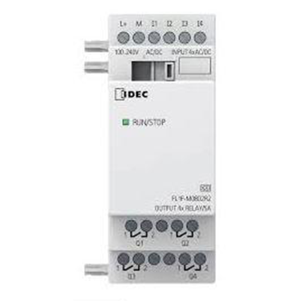 IDEC PLC Expansion Module, 4 Input 4 Output, 100-240VAC/DC Model# FL1F-M08C2R2