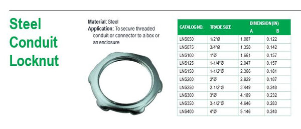 McGill Steel Locknut 1-1/4" Model# LNS125