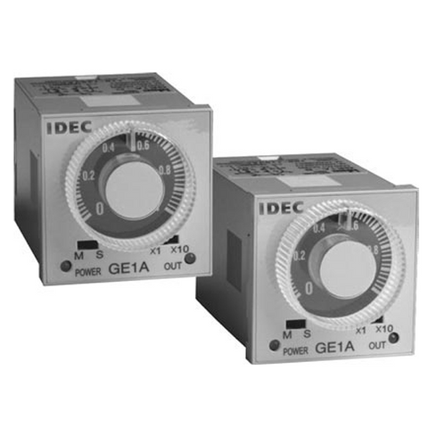IDEC Timer Electronic, 3S - 30Min. 110VAC, Delayed DPDT Model# GE1A-C30MA100