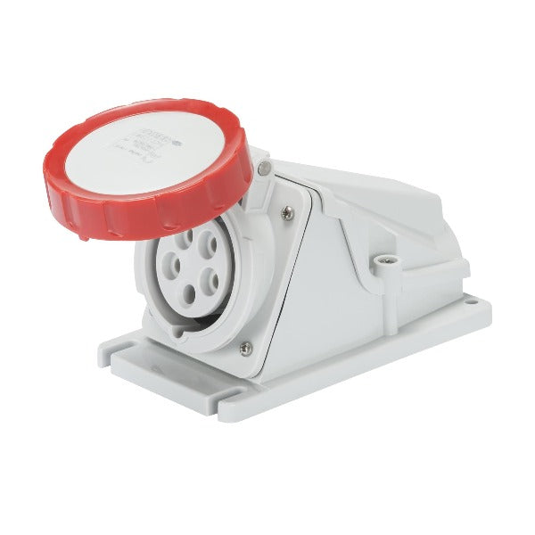 Gewiss 90° Angled Surface-Mounting Socket-Outlet-IP67-3P+E 32A 380-415V 50/60HZ Model# GW 62 515