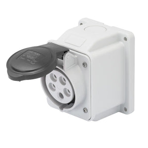 Gewiss 10° Angled Surface-Mounting Socket-Outlet- IP44 - 3P+E 32A 480-500V 50/60H Model# GW 62 421