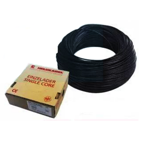 HELUKABEL HO5 V-K PVC insulated wire, single core, 1.0mm², 300/750V, black Model# 29113