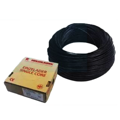 HELUKABEL HO5 V-K PVC insulated wire, single core, 0.5mm², 300/750V, black Model# 29081
