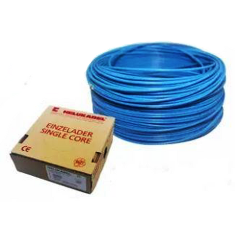 HELUKABEL HO5 V-K PVC insulated wire, single core, 0.5mm², 300/750V, blue Model# 29083