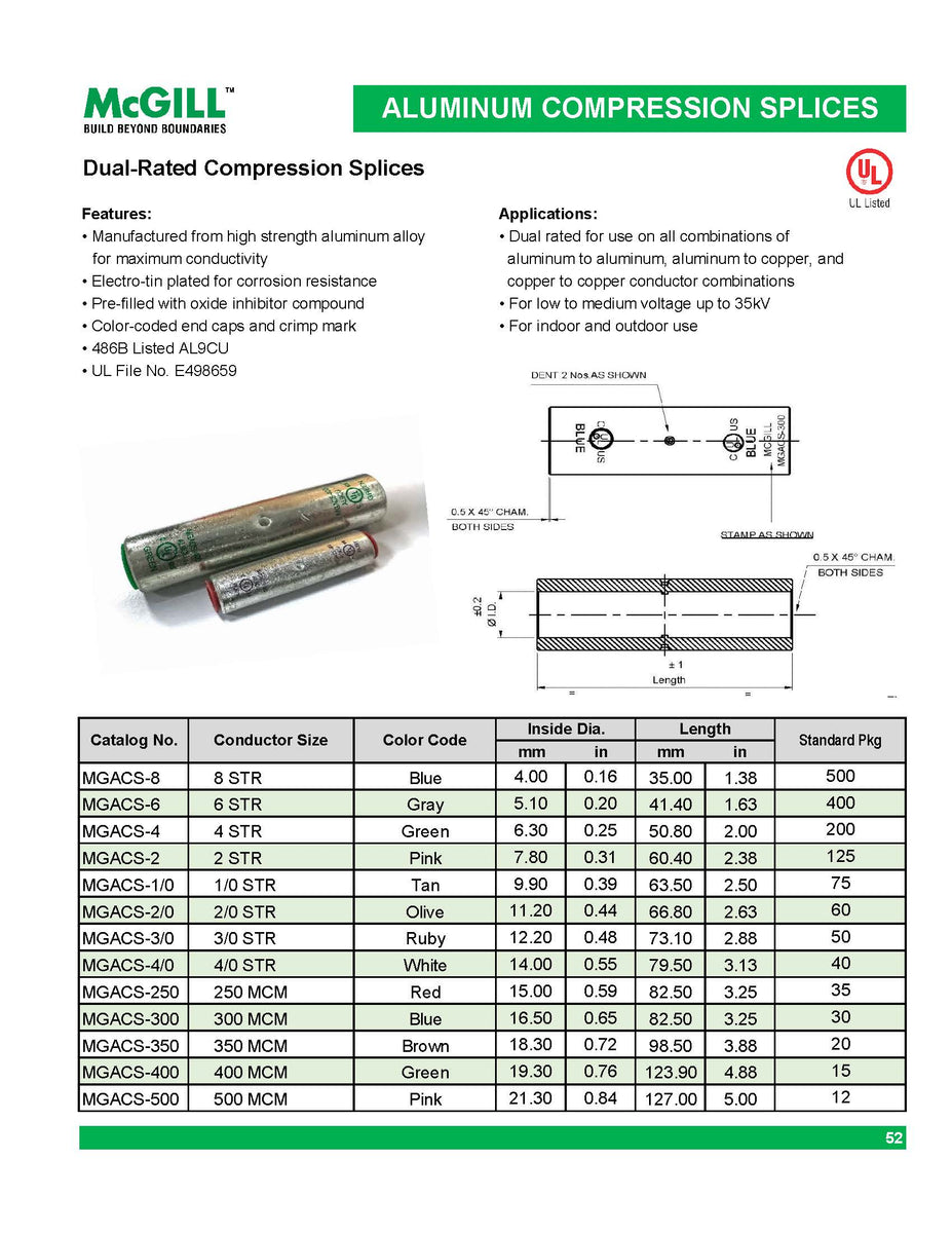 McGill Compression Splices 8 STR 1.38