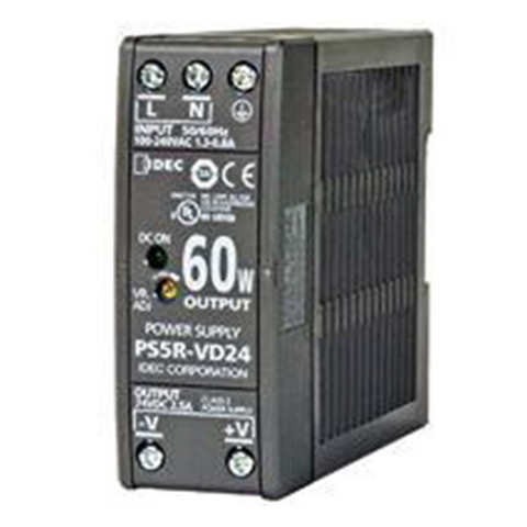 IDEC Power Supply, 60W, 100-240VAC, 24VDC/2.5A Model# PS5R-VD24