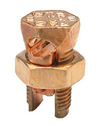 Penn Union Copper Split Bolt Connector 6 Sol. to 2 Str. Model# S-2