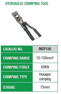 McGill Hydraulic Crimping Tool with Accessories Crimping Range: CU 10-150MM² Model# MGY150