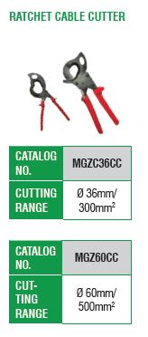 McGill Ratchet Cable Cutter Cutting Range: 60MM/500MM²(DIA.) Model# MGZ60CC