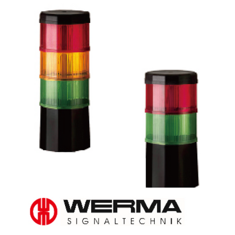 Werma LED Signal Tower Light CST60 LED Permanent Red, Yellow and Green Model# 696.009.75