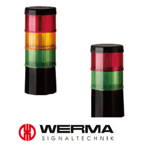 Werma LED Signal Tower Light CST60 LED Permanent Light w/ Buzzer Red, Yellow, Green Model# 696.039.75