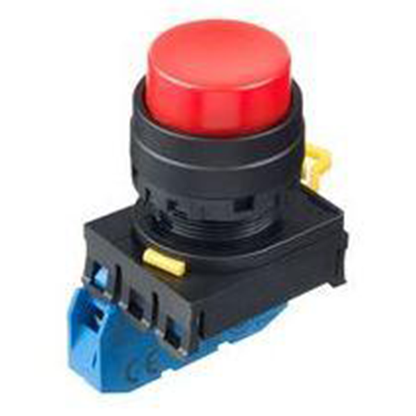 IDEC Pushbutton Switch, 22mm, Extended, Maintained, 1NC, Red Model# YW1B-A2E01R