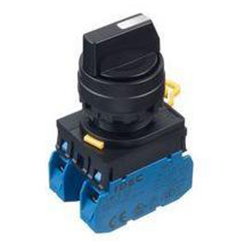 IDEC Selector Switch, 10A 2P 120V, 45° 3-Position, Knob Type, 2-Way Spring Return Model# YW1S-33E20