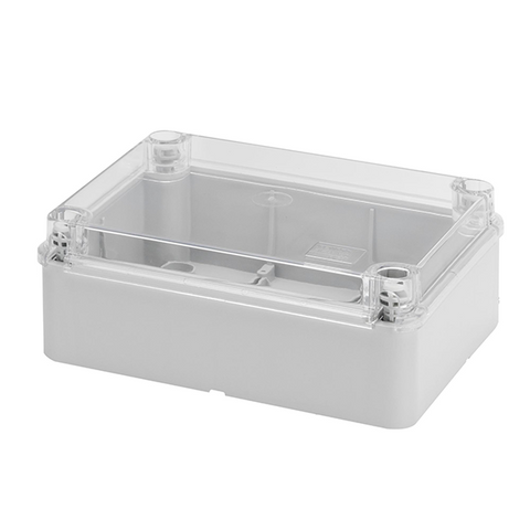 GEWISS Electrical Junction Box Transparent Clear Lid 190X140X70 IP56 Model# GW44427