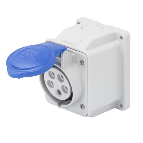 Gewiss 10° Angled Surface-Mounting Socket -Outlet - IP44 - 3P+E 32A 200-250V 50/60HZ Model# GW 62 416