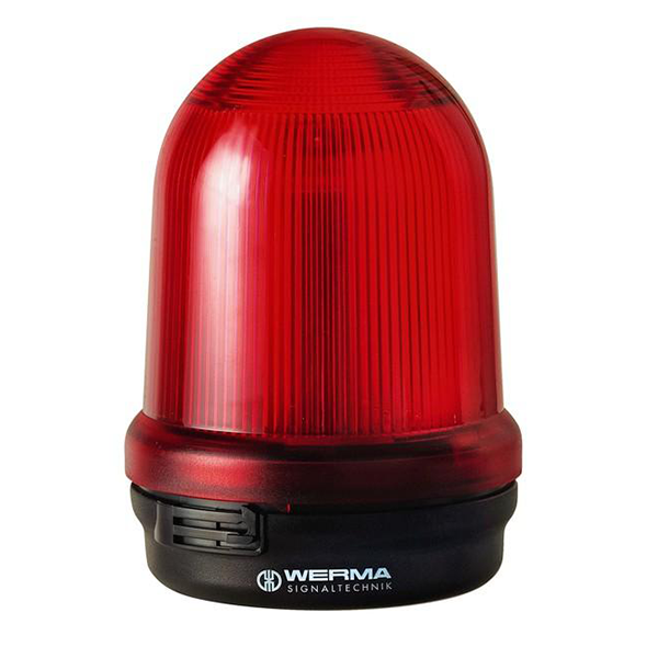 Werma Xenon Flashing Beacon 24VDC, RED, IP65 Model# 828.100.55